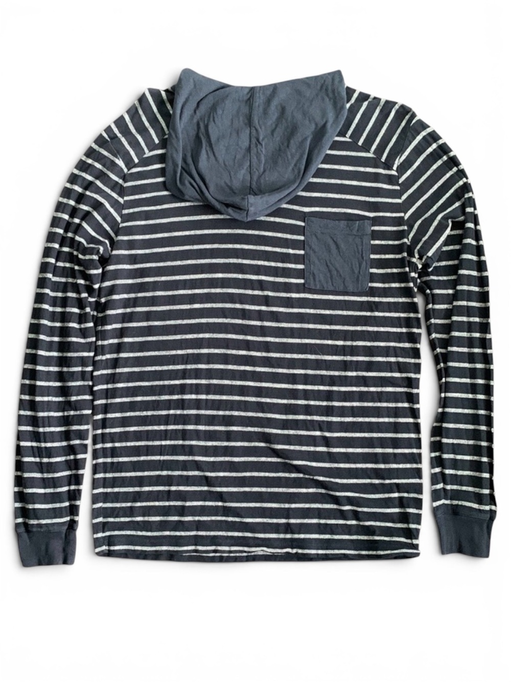 Shaun White Blue White Striped Long Sleeve Hoodie Pocket T-Shirt Casual Skater